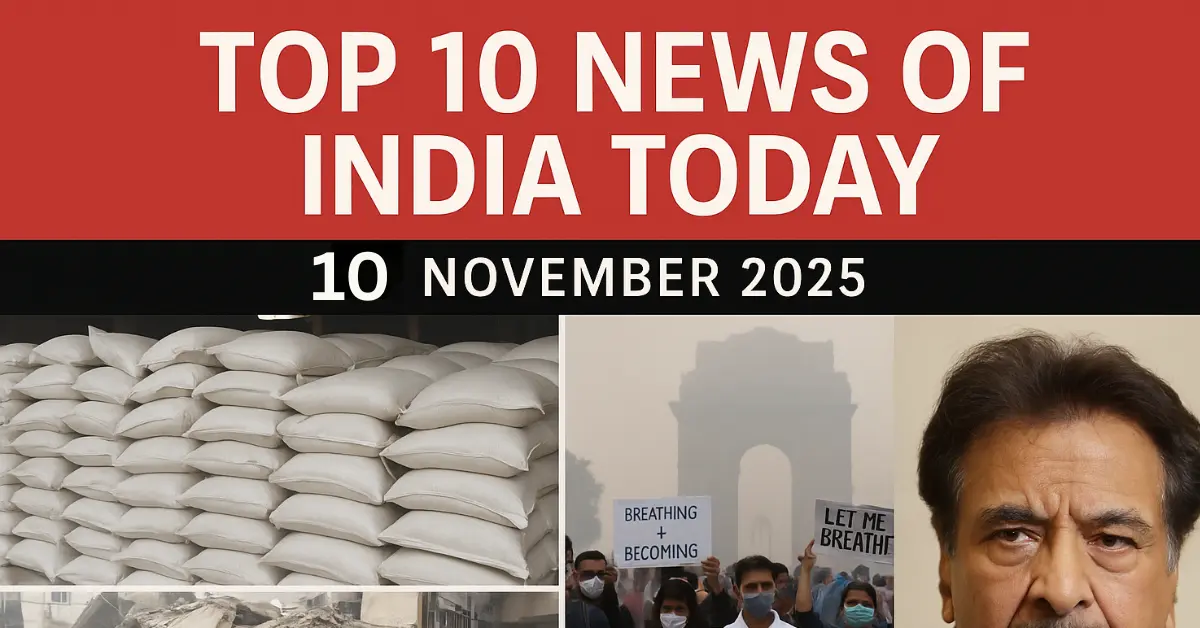 Top 10 News of India Today – 10 November 2025